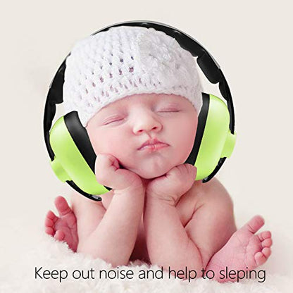 BBTKCARE Baby Ear Protection Noise Cancelling HeadPhones for Babies for 3 Months to 3 Years (Green) - color: Green