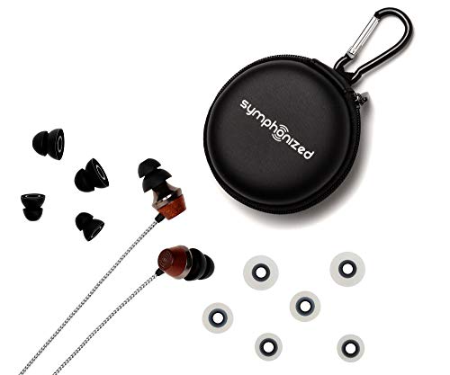 Symphonized ALN 2.0 Premium Genuine Wood in-Ear Noise-isolating Headphone, Earbud, Earphones with Innovative Shield Technology Cable and Mic (Silver) - color: Silver