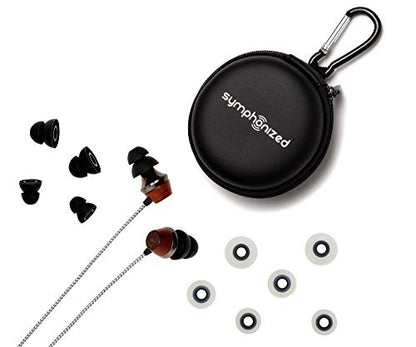 Symphonized ALN 2.0 Premium Genuine Wood in-Ear Noise-isolating Headphone, Earbud, Earphones with Innovative Shield Technology Cable and Mic (Silver) - color: Silver