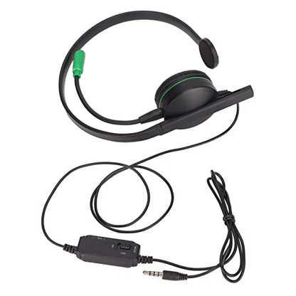 S481 Single Ear Gaming Headset 3.5mm Stereo Wired One Ear Headset with Mic and in Line Control for One Wired One Ear Headset, Gaming Chat Headset , 3.5mm