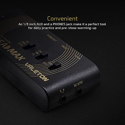 Valeton Rushead Max USB Chargable Portable Pocket Guitar Bass Headphone Amp Carry-On Bedroom Plug-In Multi-Effects - color: Guitar