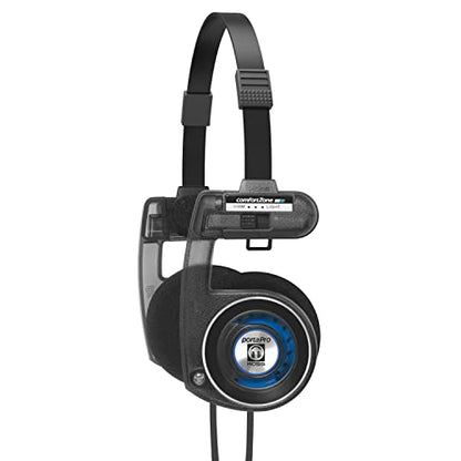Koss Porta Pro Utility On-Ear Headphones, Stealth Grey Interchangeable Cord | Detachable Cord System, Collapsible Design