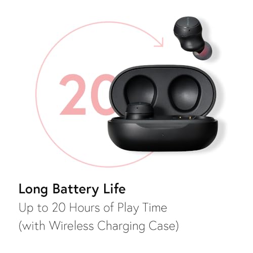 Phiaton Bonobuds Plus Digital Hybrid Active Noise Cancelling True Wireless Earbuds with Qualcomm Snapdragon Sound (Space Black) - color: Space Black