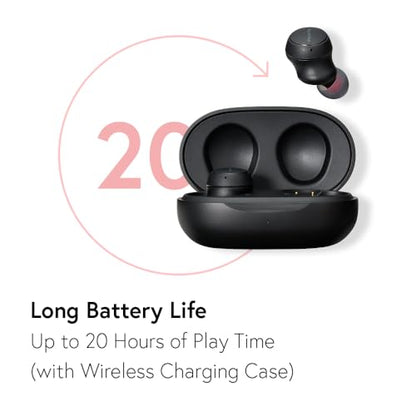 Phiaton Bonobuds Plus Digital Hybrid Active Noise Cancelling True Wireless Earbuds with Qualcomm Snapdragon Sound (Space Black) - color: Space Black