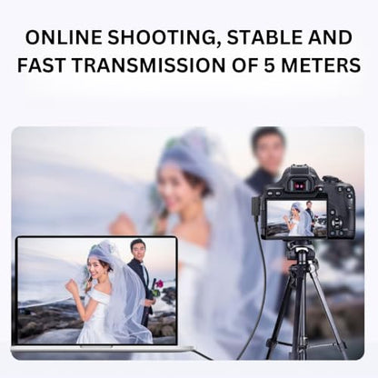 16.4ft/5m 10Gbps USB 3.2 Gen2 Type-C Fiber Optic Extension Cable, Compatible with Quest 3/Quest 2 VR Headset, Gamimg PC, Lightweight, Flexible, 60W Fast Charging and Zero Interference