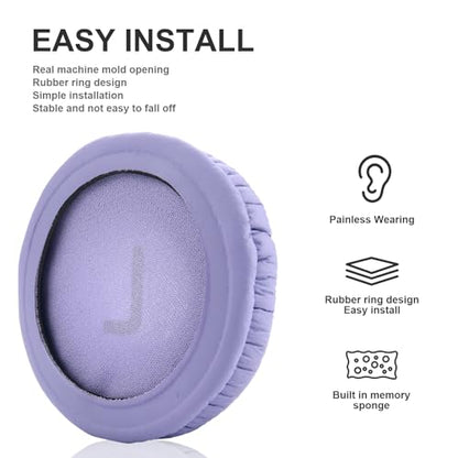 Tune 600 Ear Pads Replacement Ear Cushions Compatible with JBL Tune 600BTNC T500BT T510BT Tune 500 T450BT JR300 JR300BT Headphones High-Density Memory Foam Earpads Earmuffs Ear Cups Cover (Purple) - color: Purple