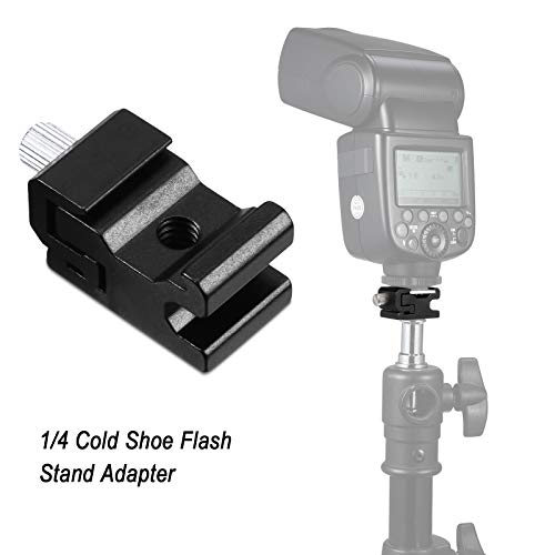 Weewooday 8 Pack Hot Shoe Adapter Kit, 1/4"-20 Cold Shoe Mount & Flash Stand Mount Set for DSLR Camera Rig, Tripod, Microphone, LED Light, Monitor