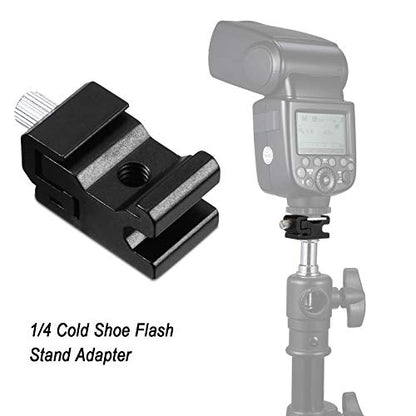 Weewooday 8 Pack Hot Shoe Adapter Kit, 1/4"-20 Cold Shoe Mount & Flash Stand Mount Set for DSLR Camera Rig, Tripod, Microphone, LED Light, Monitor