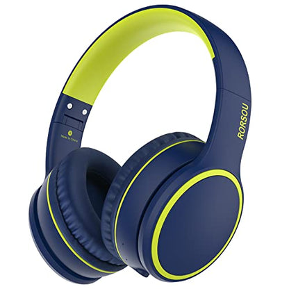 B10 Wireless Bluetooth Over-Ear Headphones, Lightweight Folding Stereo Bass Headset with Mic, 50H Playtime, Volume Control, Bluetooth 5.3 Headphones for iPad/Travel/Tablet/PC (Blue) - color: Blue