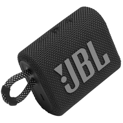 JBL Go 3 - Portable Mini Bluetooth Speaker, big audio and punchy bass, IP67 waterproof and dustproof, 5 hours of playtime, speaker for home, outdoor and travel (Black) - color: Black, style: GO3