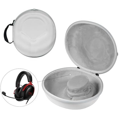 Hard Organizer Portable Travel Carry Case for Sony H9/PS4/PS5 Headphones, Headset, and Audio Devices - Waterproof, Shockproof & Durable Protection, Grey - Large