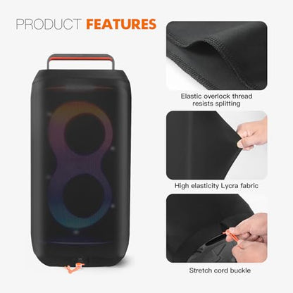 Dust Cover Protective Case for JBL PartyBox 120 Portable Party Speaker | Stretch Speaker Cover with Elastic Band, Washable, Scratch & Dust Resistant Slip Sleeve - size: For JBL Partybox 120