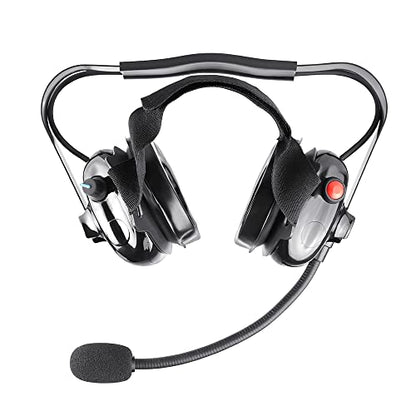 Two Way Radio Headset with Noise Cancelling Microphone, Volume Control Knob, Push to Talk, 3.5mm Input Jack Behind The Head Style Racing Headset
