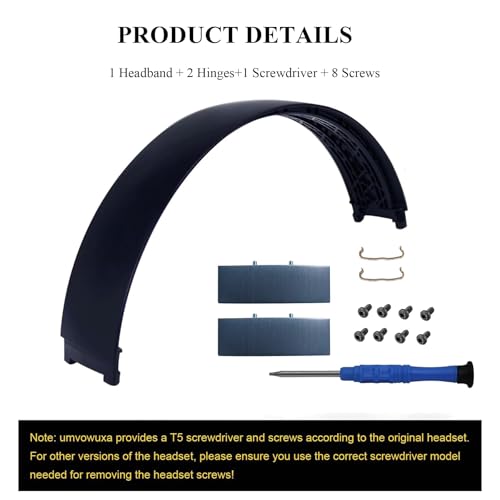 2 Sets Studio Pro Headband Replacement Parts & Replacement Hinge Compatible with Beats Studio Pro and Studio 3 Headphones, Studio Pro Replacement Headband Metal Repair Parts (Navy) - color: Navy