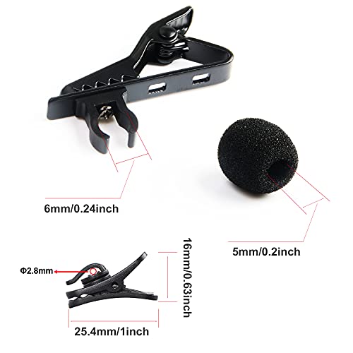 AUGSUN Lav Mic Clip Set 18 Pcs Lavalier Mic Clip Replacement Kit