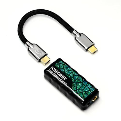 HiFiGo AFUL ICEBORNE Portable DAC Amp with 4.4mm Balanced Output, Dual CS43198 USB C DAC for IEMs & Headphones, 1µV Noise Floor, 300mW Hi-Res Audio Dongle for PC/Mac/iPhone/Android/Switch/PS5