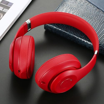 Replacement Ear Pads Cushions Compatible with Beats Studio 3.0/2.0, Headphone Ear Covers with High Density Memory Foam, Soft Leather, Adaptive Beats Headphones Replacement Earpads. (Red) - color: Red