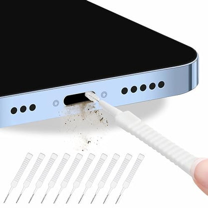 [10 Pieces] Loirtlluy Phone Mini Cleaning Brush Kit, Anti-Clogging Nylon Cleaner for Phone Speaker and Receiver, Multifunctional Cleaning Tool Compatible with Airpods, iPhone, Keyboard, Car Vent