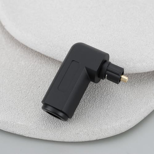 2pcs TosLink Optical Audio Adapter Angled 90 Degree Optical Male to Female Connector for TVs AV Receivers Home Theater Systems