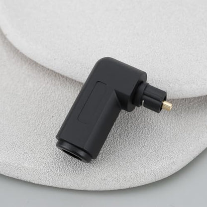 2pcs TosLink Optical Audio Adapter Angled 90 Degree Optical Male to Female Connector for TVs AV Receivers Home Theater Systems