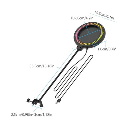 Professional RGB Microphone Pop Filter, Transparent Metal Mesh