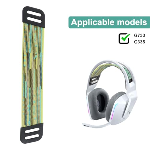 G733 Headband Headset Strap Replacement G733 Strap Top Band Parts Pads Accessories Compatible with Logitech G733 Wireless G335 Wired Gaming Headset - color: Yellow-Green