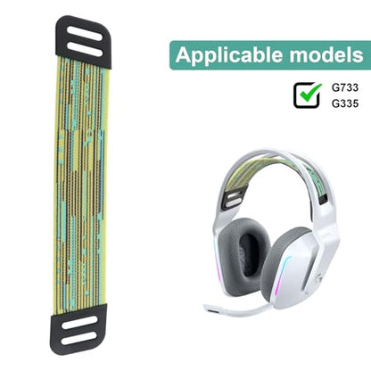 G733 Headband Headset Strap Replacement G733 Strap Top Band Parts Pads Accessories Compatible with Logitech G733 Wireless G335 Wired Gaming Headset - color: Yellow-Green
