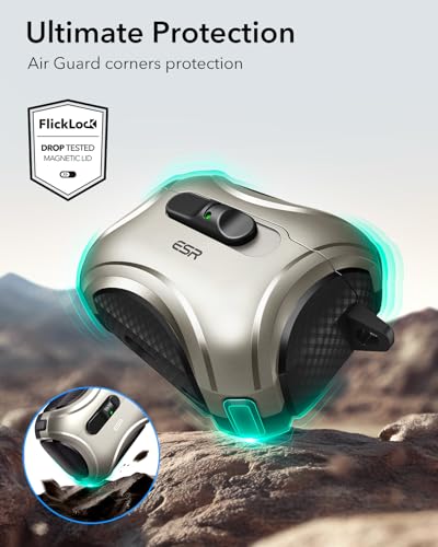 ESR for AirPods Pro 3 Case (2025), Compatible with MagSafe, Titanium - color: Titanium, size: AirPods Pro 3 Case