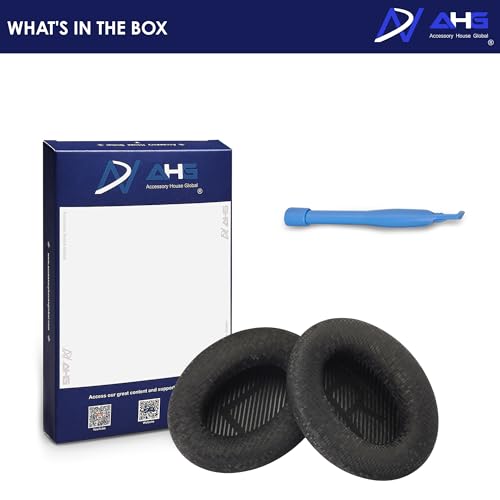 AHG QC35 Replacement Ear Pads Cushions Compatible with Bose QuietComfort 35 / qc35 ii Headphones (Mosaic). Premium Protein Leather | Thick High-Density Foam | Great Comfort - color: Mosaic