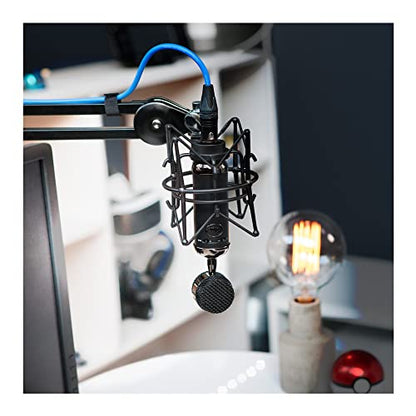 Blue Blackout Spark SL XLR Condenser Microphone for Pro Recording, Streaming, Podcasting, Gaming, with Large Diaphragm Cardioid Mic Capsule, Shockmount, Detailed Natural Sound, Protective Case - Black