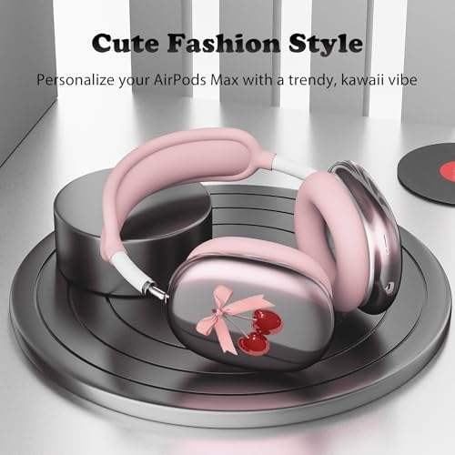for AirPods Max Headphones Cherry Bow Ear Covers for AirPods Max 2 - color: Cherry Bow C/Pink