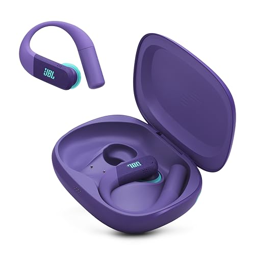 JBL Endurance Peak 4 - Cancelling Sport Earbuds - Purple | Adaptive Noise Cancelling with Smart Ambient, IP68 water and dust proof, Secure fit with TwistLock design - color: Purple