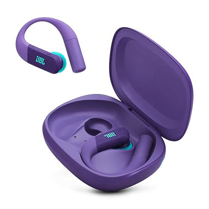 JBL Endurance Peak 4 - Cancelling Sport Earbuds - Purple | Adaptive Noise Cancelling with Smart Ambient, IP68 water and dust proof, Secure fit with TwistLock design - color: Purple
