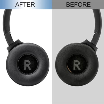 GEVO Ear Pads Replacement for Sony WH-CH500/CH510/CH520,MDR-ZX100/ZX110/ZX110NC/ZX220/XB200/ZX300/ZX330BT,MDR-V100/V150/V200/V250/V300/V400, Protein Leather Earpads Ear Cushions for DR-BT101 (Black)