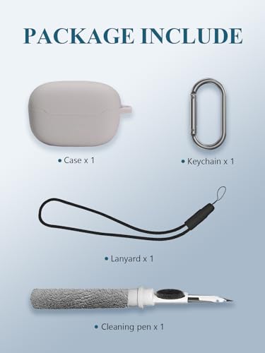 Case for JBL Endurance Race TWS True Wireless Sports Earbuds, WUNIAK Soft Silicone Protective Portable Scratch Shock Resistant Shell with Cleaner Kit & Carabiner & Lanyard ，White - color: WHITE