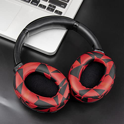 SOULWIT Earpads for Sony WH-XB900N/WH-CH710N/WH-CH720N/WH-RF400/MDR-RF895RK Headphones, Ear Pads Cushions with Soft Protein Leather, High Density Foam - Red Storm - color: Red Storm