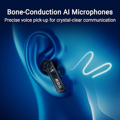 ASUS ROG Cetra True Wireless SpeedNova Gaming Earbuds – Dual-Mode (BT, 2.4GHz), Dirac Opteo, Bone-Conduction AI Mic, Adaptive ANC, 46Hr Battery, for PC, PS5, PS4, Switch, Mobile, ROG Ally/X - White - color: White, size: Cetra True WL SpeedNova (In-Ear)