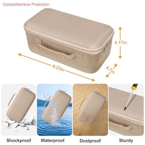 Elonbo Carrying Case for Marshall Middleton/Middleton II Portable Bluetooth Speaker, Wireless Speaker Hard Travel Protective Bag Storage Cover, Extra Mesh Pocket Fits Charging Cable, Champagne Gold - color: Champagne Gold