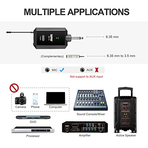 SGPRO SG-13 Wireless Handheld Microphone Set with Compact Receiver - color: SG-13 | Single Handheld Set