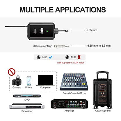 SGPRO SG-13 Wireless Handheld Microphone Set with Compact Receiver - color: SG-13 | Single Handheld Set