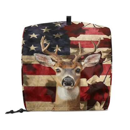 Stand Mixer Dust Cover, Portable Stand Mixer Dust Cover with Adjustable Drawstring Waterproof Blender Protective Cover Stand Mixer Dust Cover American Flag Deer - color: American Flag Deer, size: S