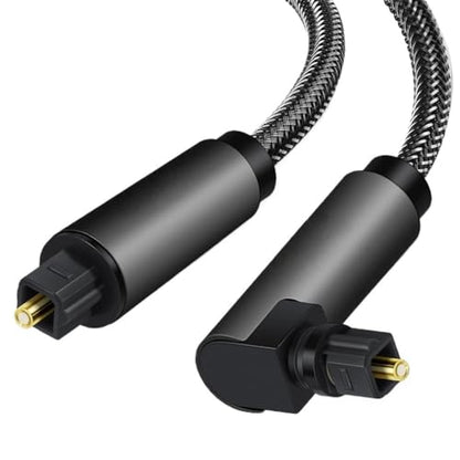 90 Degree Digital Optical Audio Cable 5.1 Right Angle SPDIF Cable for Blu-ray Player Soundbar Fiber Cable(LS90,1.5m) - color: LS90, size: 1.5m