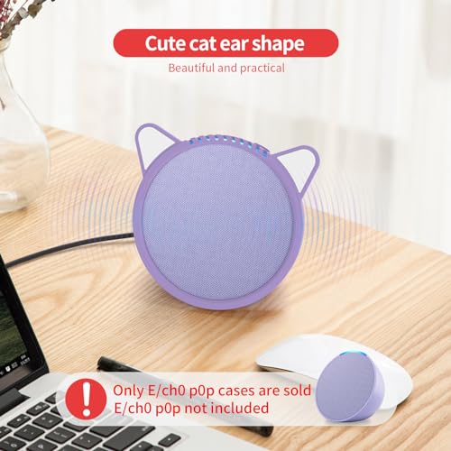 Silicone Cover for Ec/-ho P/-op Soft Waterproof Dustproof Portable Protective Case Compatible with Ec-h/o P-o/p Speaker Accessories (Purple) - color: purple