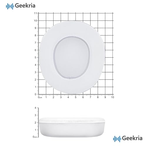 Geekria Sport Cooling-Gel Replacement Ear Pads for SteelSeries Arctis Nova Pro Wired/ Nova1/ 1P/ 1X/ Nova3/ 3P/ 3X/ Nova4/ 4P/ Nova5/ 5P/ 5X/ Nova7/ 7P/ 7X Headphones (White/Grey) - color: White
