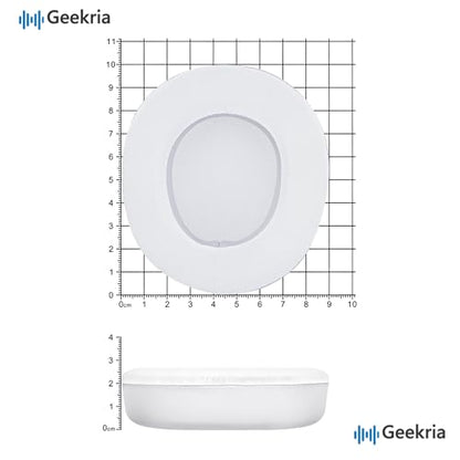 Geekria Sport Cooling-Gel Replacement Ear Pads for SteelSeries Arctis Nova Pro Wired/ Nova1/ 1P/ 1X/ Nova3/ 3P/ 3X/ Nova4/ 4P/ Nova5/ 5P/ 5X/ Nova7/ 7P/ 7X Headphones (White/Grey) - color: White