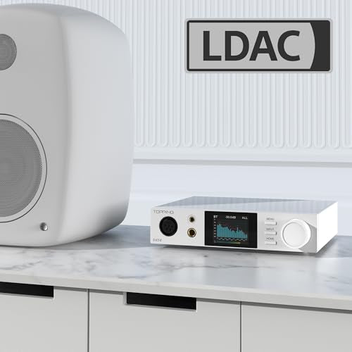 TOPPING DX5 II Hi-Res DAC & Headphone Amp Combo – Dual ES9039Q2M, X-Hybrid Amp, 10-Band PEQ, LDAC Bluetooth 5.1, 4.4mm Balanced & 6.35mm Headphone Output, Preamp Mode, 12V Trigger (White) - color: White