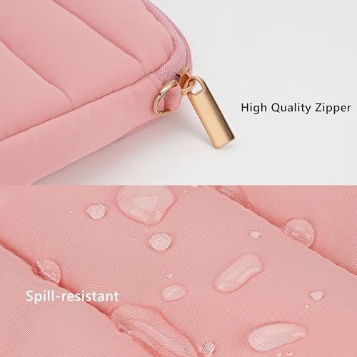 Geekria NOVA Headphones Puffy Pouch Compatible with JBL Tour One M3, Bose QC Ultra, Sennheiser PXC 550-II, Soft Shell Replacement Protective Travel Carrying Bag with Cable Storage (Pink) - color: Pink