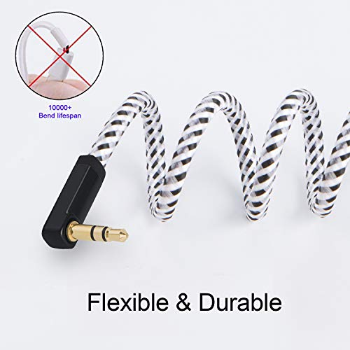CableCreation 2-Pack 3.5mm Audio Cable 3FT/0.9m,Stereo Jack 3.5mm Aux Cable | 90 Degree Aux Cord for Headphone, Phone, 2018 Mac mini, Surface Dock, iPhones, Speaker, Tablets, Laptops, Car Stereo & More - size: 3 Feet