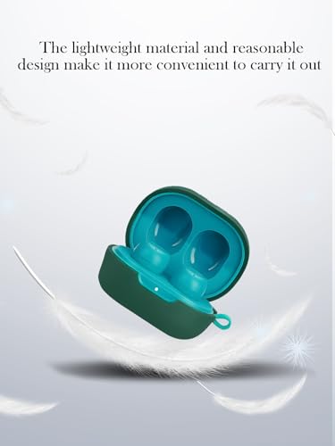 Silicone Case Compatible with JLab JBuds Mini True Wireless Earbuds,Cleaning Kit and Lanyard Soft Protective Shockproof Cover for JLab JBuds Mini-Green - color: Green