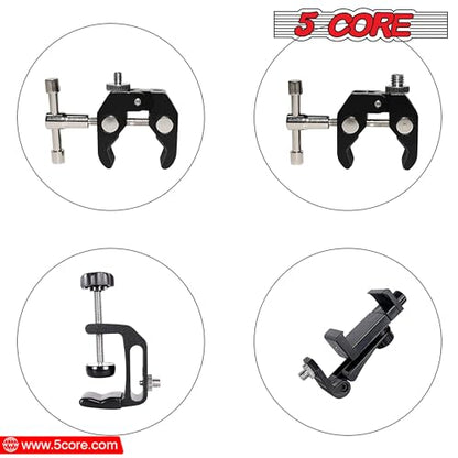 5 Core 3/8 to 1/4 Adapter 5Pcs Camera Mount Durable Tripod Screw Adapter for DSLR Monopod Microphone & Lighting 1/4 to 3/8 Screws Set - 1/4M-3/8M Camera Screw 5Pcs